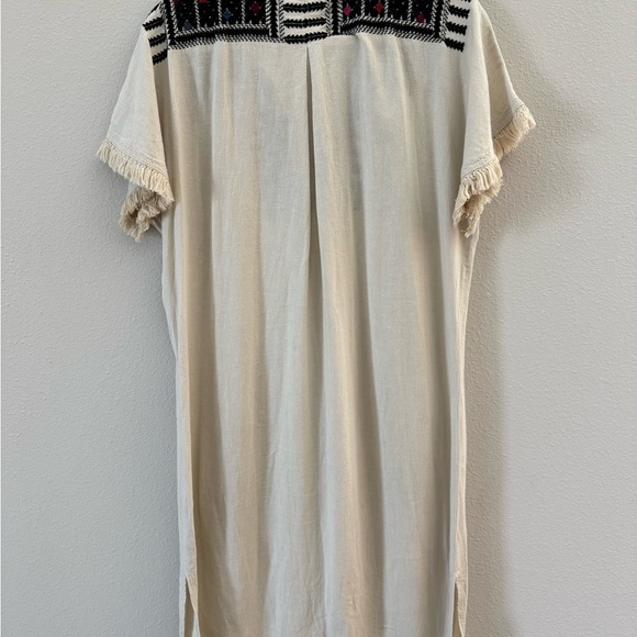 Madewell Cream Dress with Black and Multicolor Embroidery - Picture 5 of 8
